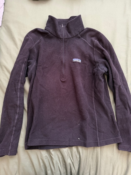 Patagonia Sweaters - Patagonia Women's Dark Brown Quarter-Zip Fleece Pullover